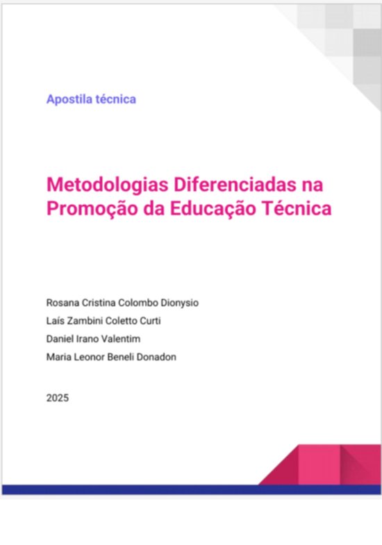 Metodologias Diferenciadas Na Promoção Da Educação Técn ... - cover