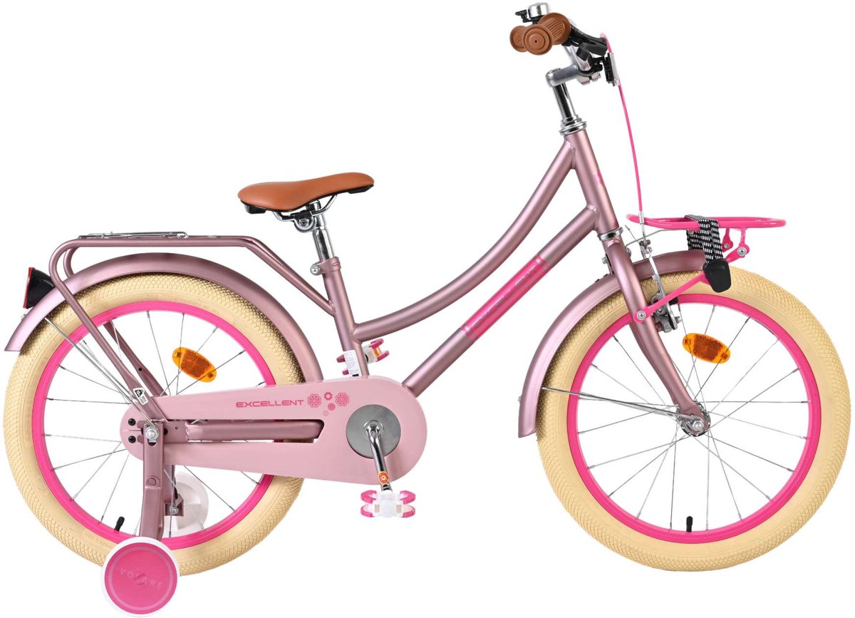 Volare Excellent Kinderfiets - Meisjes - 18 inch - Mat Roze