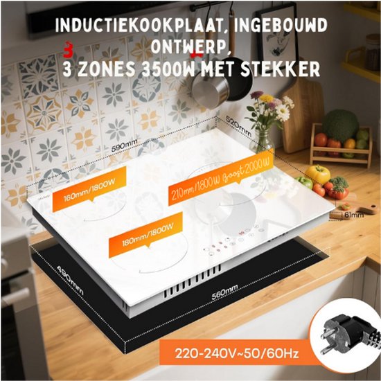 BORA PUXU2R - Matte Inductiekookplaat met Afzuiging