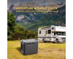 Draagbare Power Station – Mobiele Generator – Noodstroomvoorziening – Zonne-energie Generator – Camping Accu – 2000W Continu Vermogen – 1997Wh LiFePO4 Batterij – Snelladen 1,5 uur – LED Zaklamp