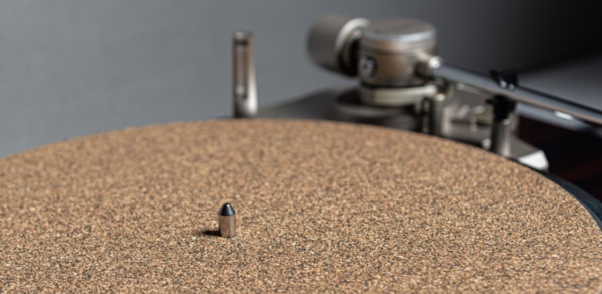 Winyl | W-Mat Cork-Rubber | Platenspeler mat | 3mm dik | rond 295mm