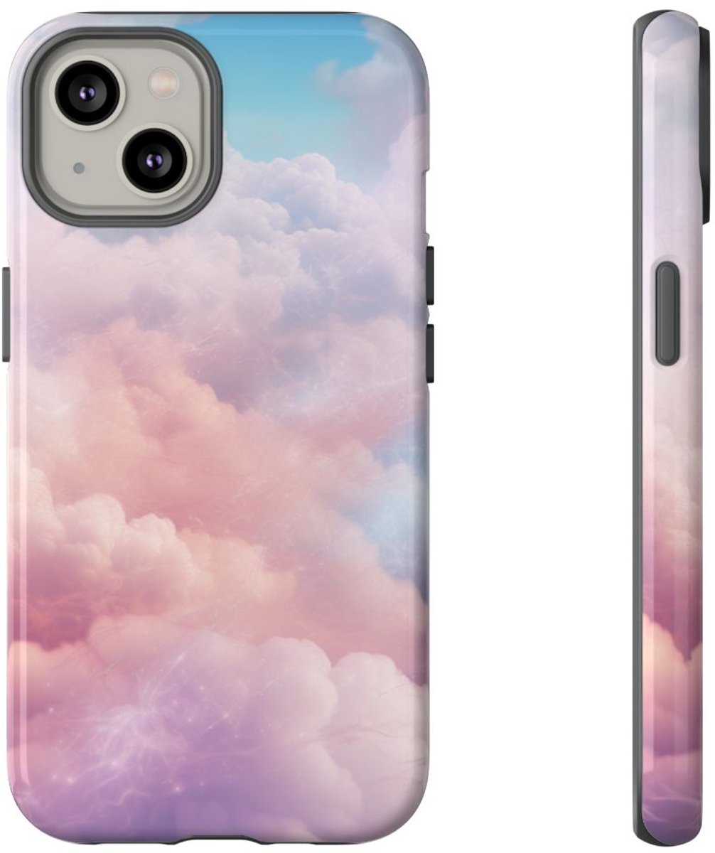 Pastelkleurige Dromerige Wolken – Telefoonhoesje Geschikt voor iPhone 14