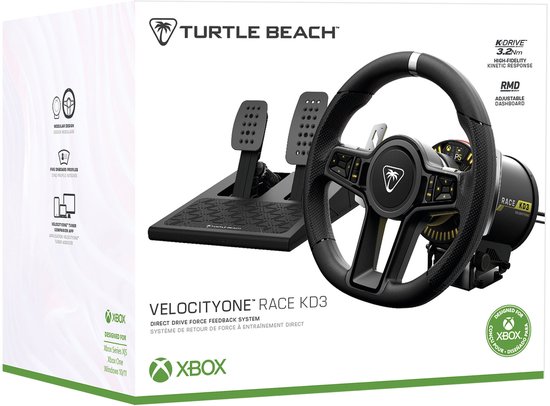 Turtle Beach VelocityOne Race KD3 - Racestuur + Pedalen - Xbox/Windows - Zwart van Merkloos — afbeelding 3