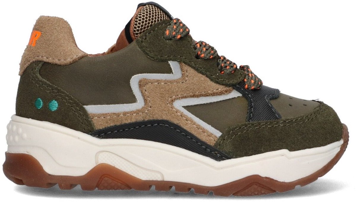 BunniesJR 225876-469 Jongens Lage Sneakers - Groen - Leer - Veters