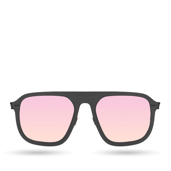 ROAV VIRGIL - Opvouwbare zonnebril - Polariserend UV400 - Matte Black - Pink Mirror glazen van Merkloos — afbeelding 2