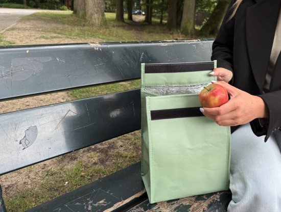 Retulp Fridgebag - Lunchtas - Koeltas - Koeltasje klein - Gemaakt van koelkast - Koeltas lunch - 9 liter - 2 Stuks - Groen - Wit van Merkloos — afbeelding 5