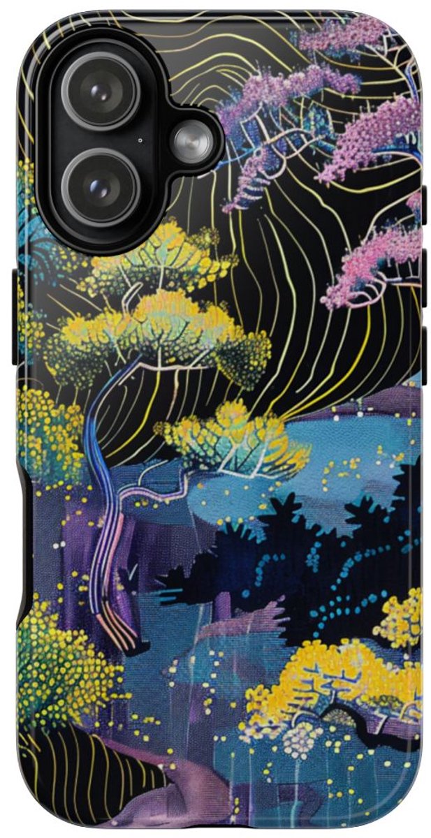 Kleurrijk Abstract Boomlandschap – Telefoonhoesje Geschikt voor iPhone 17