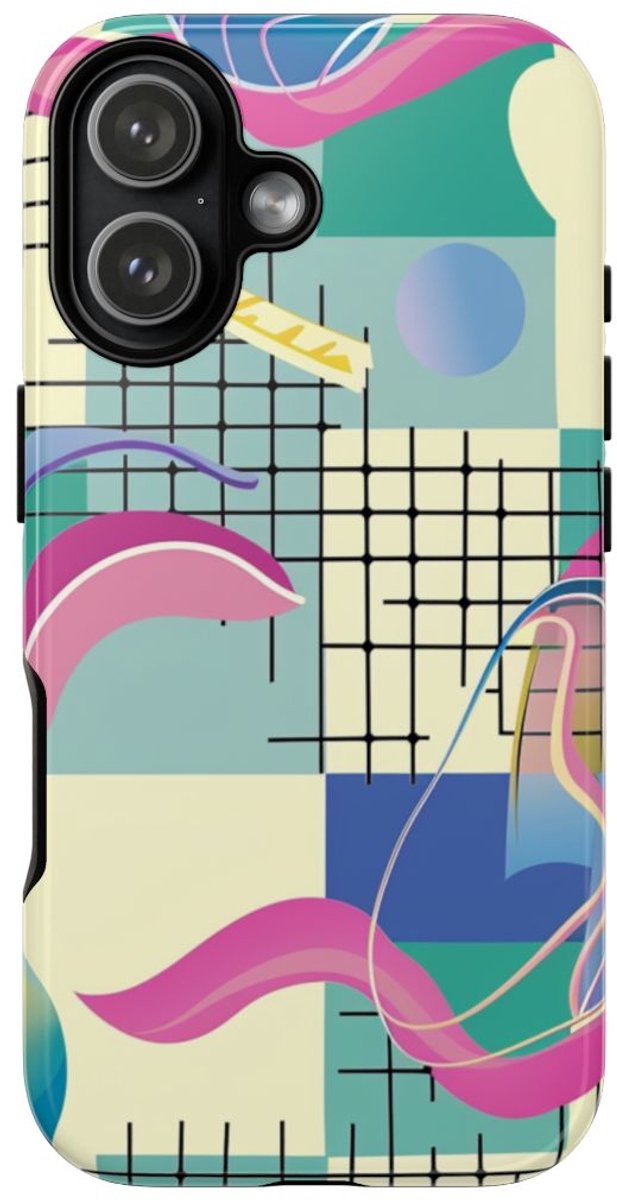 Kleurrijk Abstract Geometrisch Patroon – Telefoonhoesje Geschikt voor iPhone 17