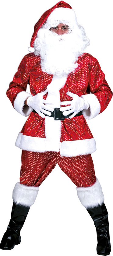 7-Delig Kerstmankostuum, Luxe Kerstmanpak Voor Mannen En Volwassenen 7-Delig Kerstmankostuum, Luxe Kerstmanpak Voor Mannen En Volwassenen