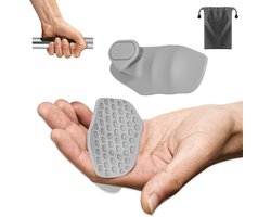 Fitness Krachttraining Grips - Vingerloze Gewichthef Grips - Rubberen Gym Gewichtheffen Antislip Oefengrepen -Deadlifts & Fitness -Ademend & Comfortabel -Tegen Eeltvorming - Lift Straps - Krachttraining - Anti-slip Palm Protectors - 2 Stuks-grijs