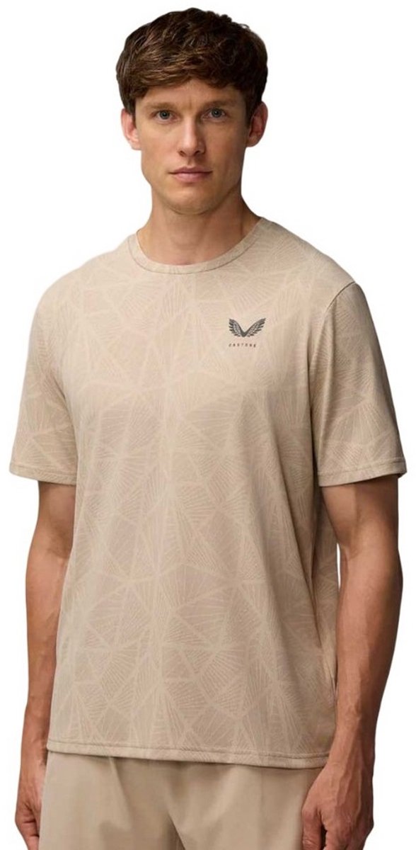 Castore Flow Engineered Knit T-shirt Met Korte Mouwen Beige M Man