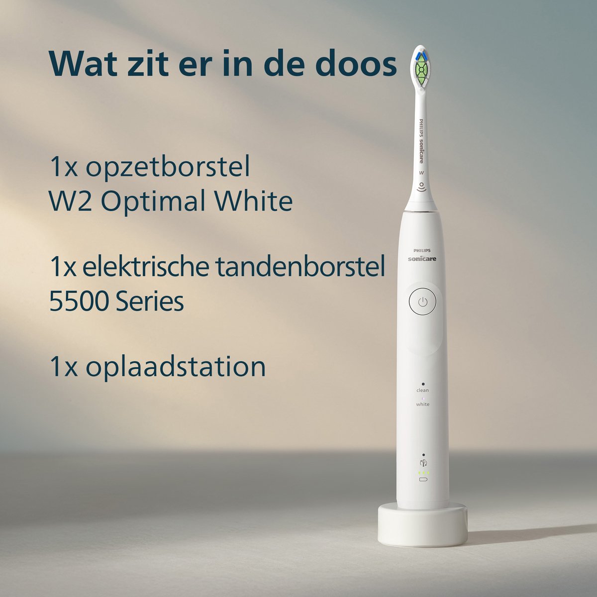 Philips Sonicare 5500 Tandenborstel HX7110/01 Wit - afbeelding 3