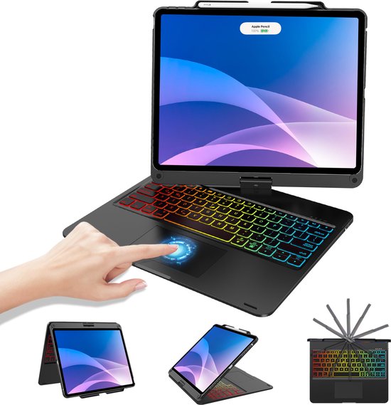 Ipad Mini 2024 FOGARI Tastatur Für IPad Mini 7 2024/Mini 6 2021 8.3 Zoll, QWERTZ Magnetische Hoes Met Penhouder
