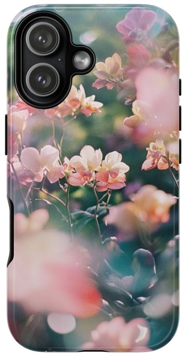 Zachte Roze en Perzik Bloemen – Telefoonhoesje Geschikt voor iPhone 17