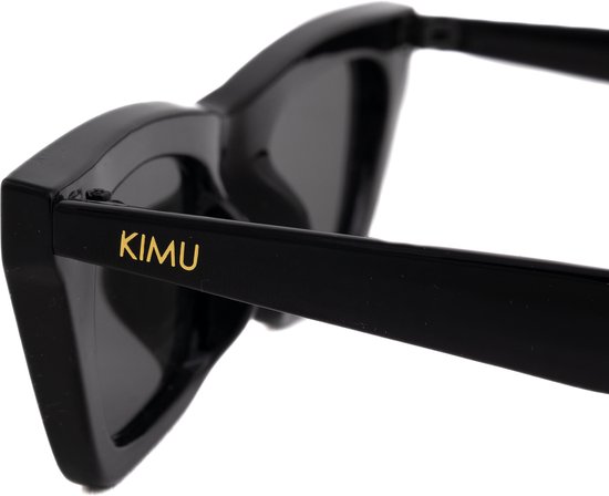 KIMU Cat Eye Smal Zonnebril - Zwart Montuur Kunststof - Zwarte Glazen - Elegant Classic Hollywood Fashion Klassiek Jaren 50 Beroemd Carnaval van KIMU — afbeelding 3