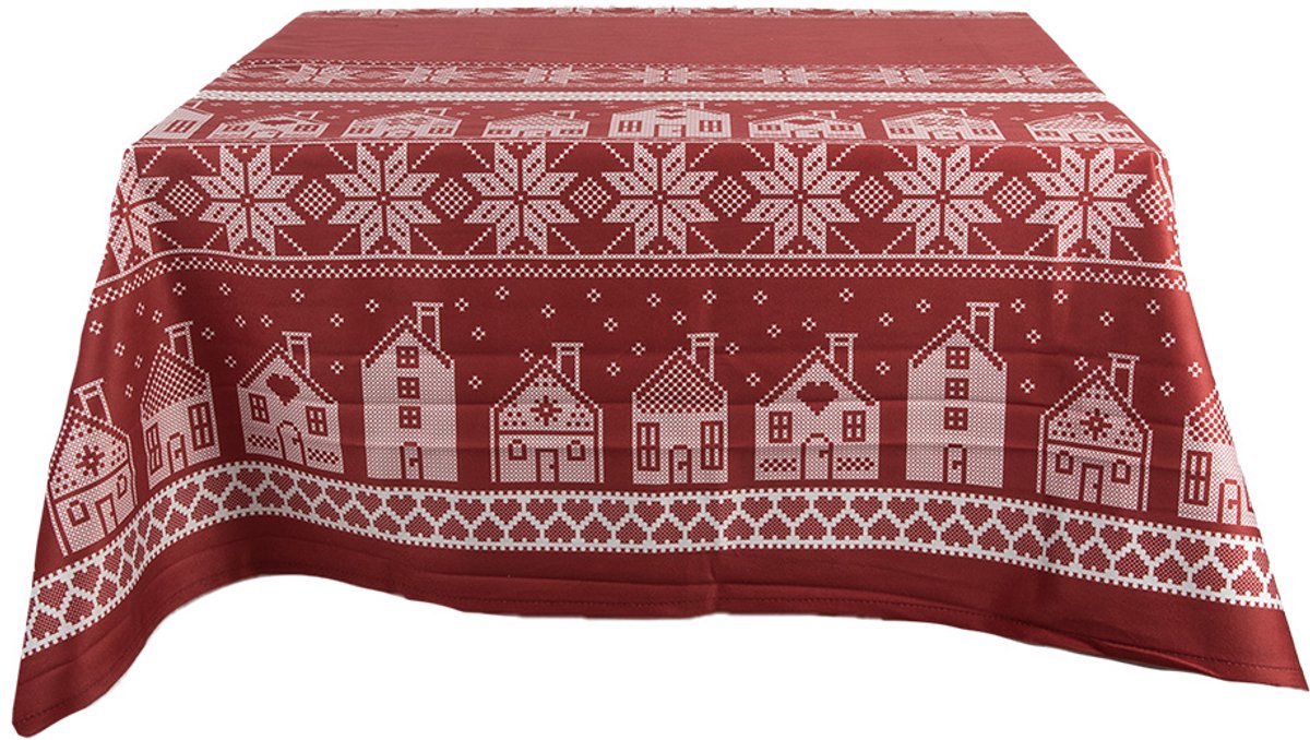 Clayre & Eef Tafelkleed 140x220 cm Rood Polyester