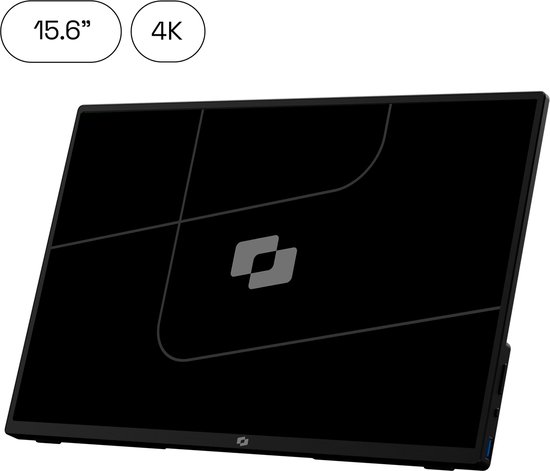 Screenmate® One 4K 15,6” - Portable Monitor - Inclusief Beschermhoes - Draagbaar Beeldscherm - Draagbare Monitor - Zwart