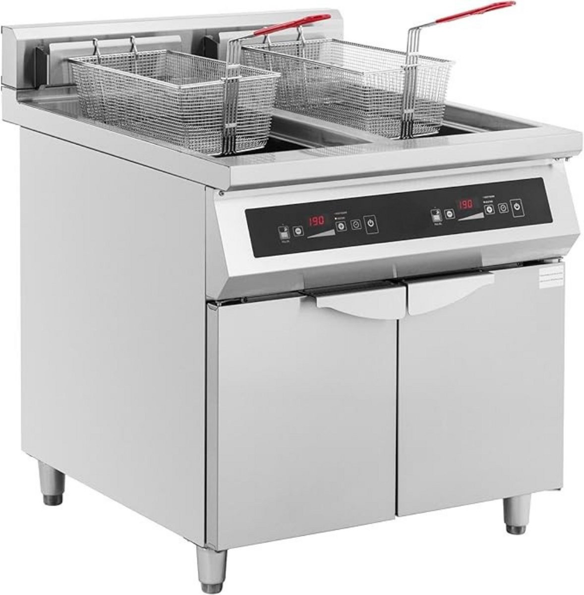 SCH® Frituurpan dubbel - Frituurpan - Zilver - 80cm x 90cm x 98cm