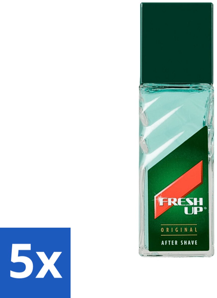 5 x Fresh Up - Aftershave Lotion - Original - for Men - 100 ml - Voordeelverpakking - 5 stuks