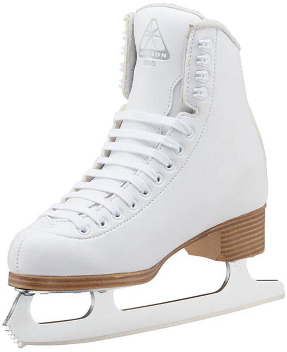 Jackson – 500 – Kunstschaatsen – Schaatsen – Dames – Wit – Comfort Enkelsteun & RVS IJzer – Maat EU 41