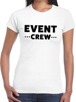 Event crew / personeel tekst t-shirt wit dames XS