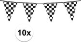 10x Finish vlaggenlijn 6 meter - Feestversiering