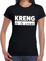 KRENG de la creme tekst t-shirt zwart dames XS