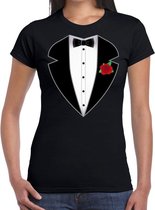Maffiabaas / gangster pak zwart shirt voor dames -  Gangsters verkleedkleding L
