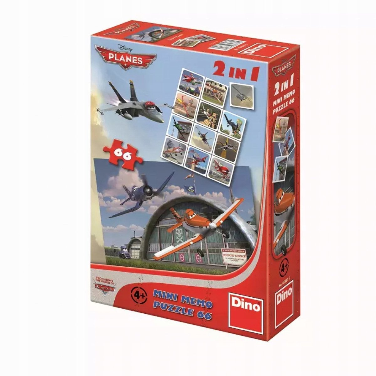 Dino 2-in-1 Puzzel & Memo: Vliegtuigen (66 elementen)
