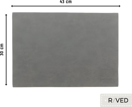 Sets de Napperons Raved Vera - Set de 6 pièces - Argent - Plastique - Table à manger - Sous-couche - Hydrofuge