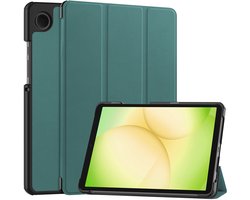 Hoes - Geschikt voor Samsung Galaxy Tab A11 - Dun & Stevig - Trifold Bookcase - Hard Cover - Hardcover Book Case - Tablet Hoesje - Donkergroen