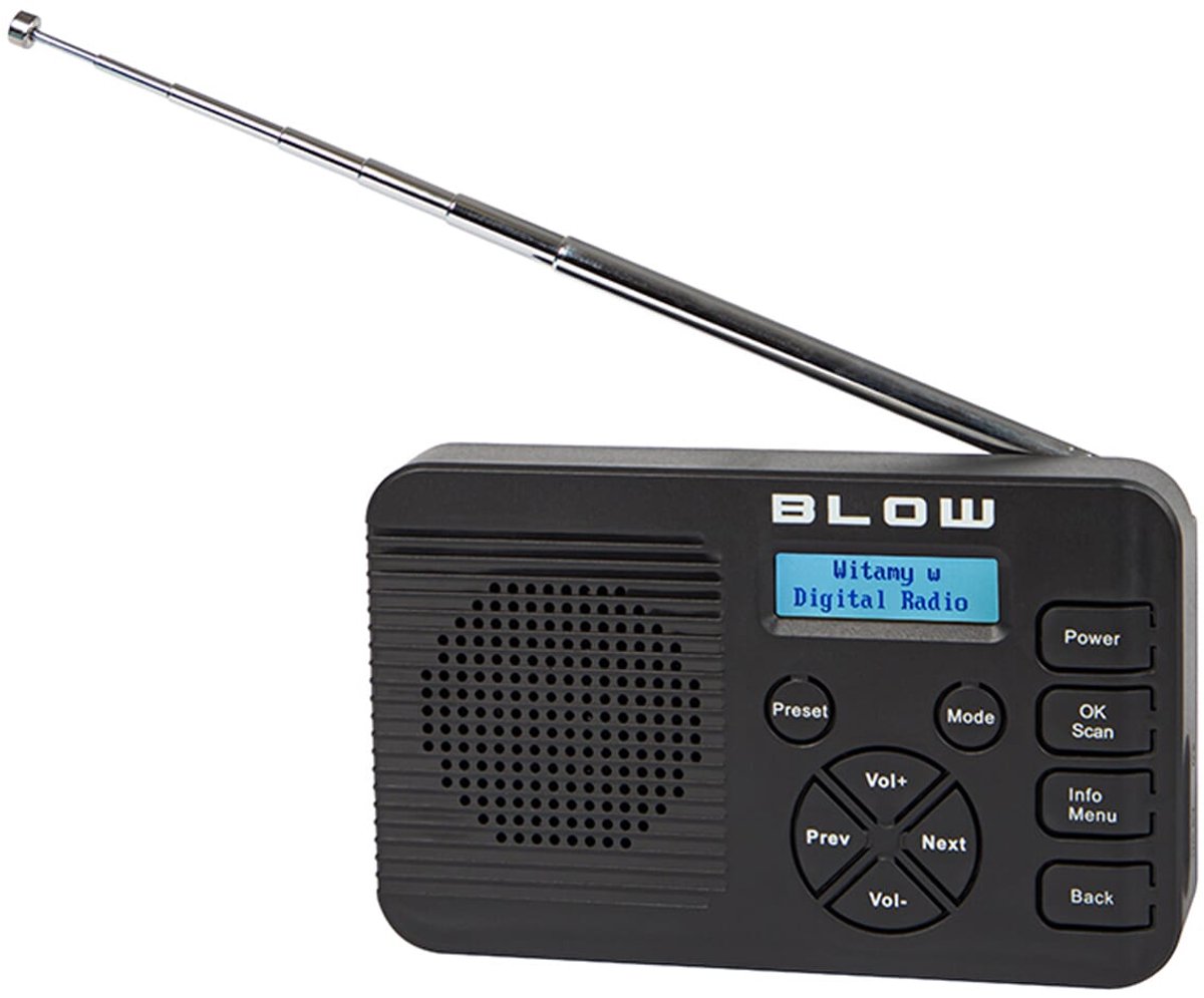 BLOW RK4 Draagbare Radio - DAB+/FM - Bluetooth - USB-C - Ingebouwde Accu - LCD Scherm
