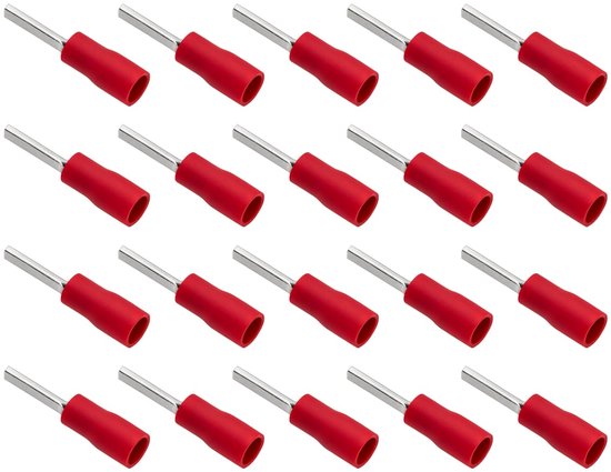 Gaine isolante VLTG 1,9/23 mm rouge - Extrémité - Cosse de câble - Lot de 20