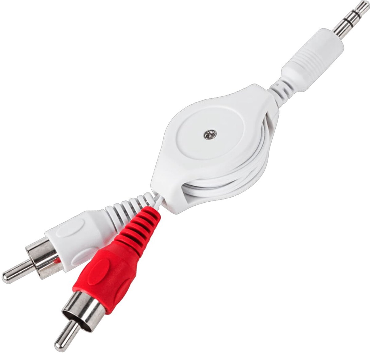 Orbit Electronic Audio Kabel - L/R (RCA) (m) naar 3.5mm Jack (m) - Intrekbaar - Wit