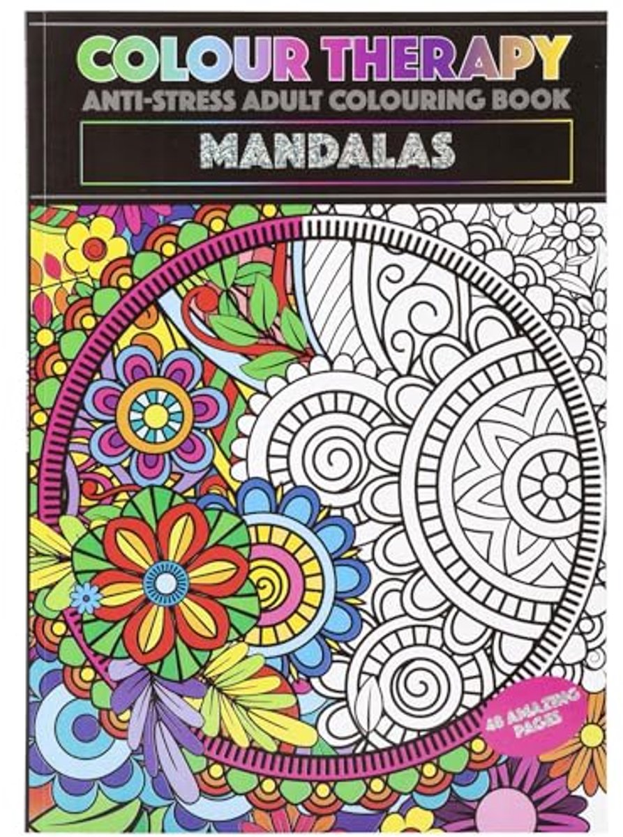 VFM - Mindfulness Mandala geïllustreerd kleurboek voor ontspanning van volwassenen - Briljante anti-stress creatieve activiteit met 48 A4-formaatpagina's - Kleurtherapie