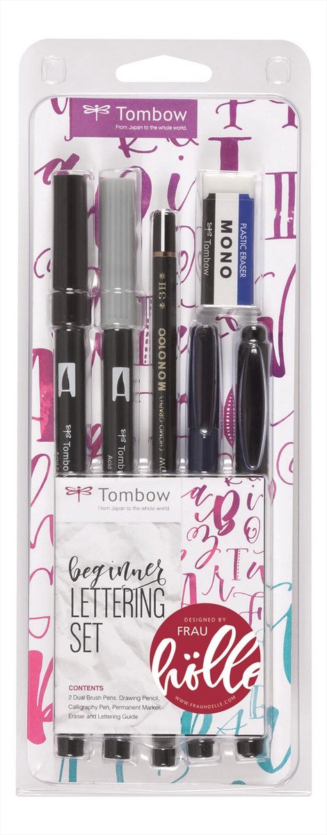 Tombow Handlettering - Beginnersset - Brushpennen - Potlood - Stiften - 6 Stuks — afbeelding 8