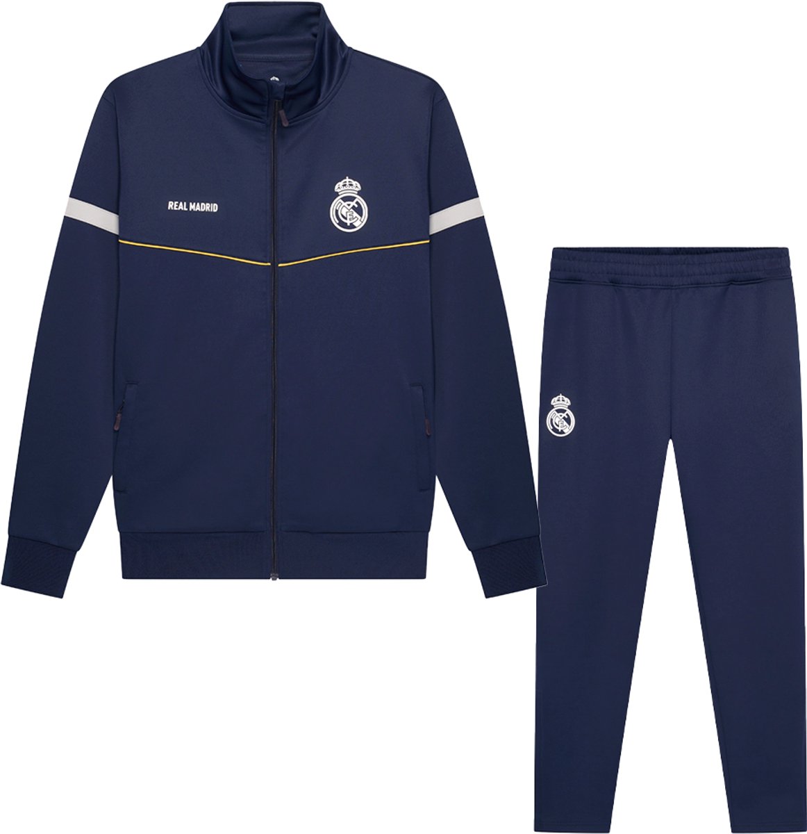 Real Madrid Trainingspak Heren - Vest + Trainingsbroek - Officiële Fanmerchandise - Blauw/Wit - Maat S t/m XXL