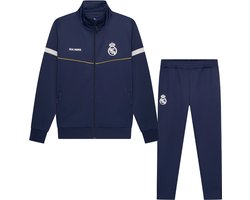Real Madrid Trainingspak Heren - Vest + Trainingsbroek - Officiële Fanmerchandise - Blauw/Wit - Maat S t/m XXL