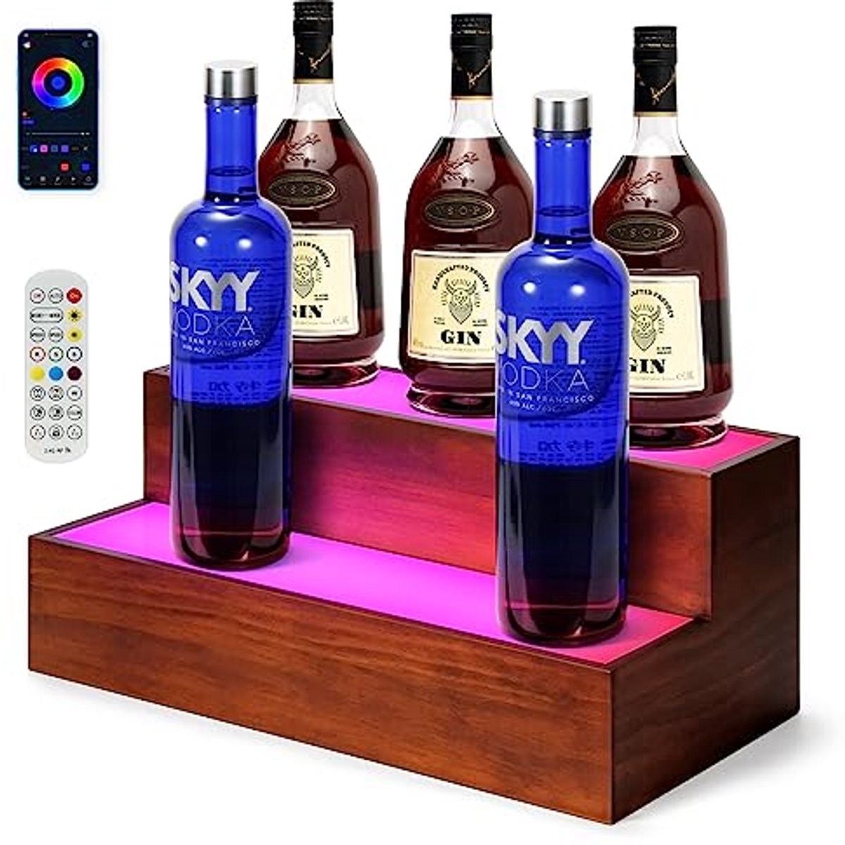 LED Verlichte Drankfles Display Plank 2 Tier 40 cm voor Bar en Drank