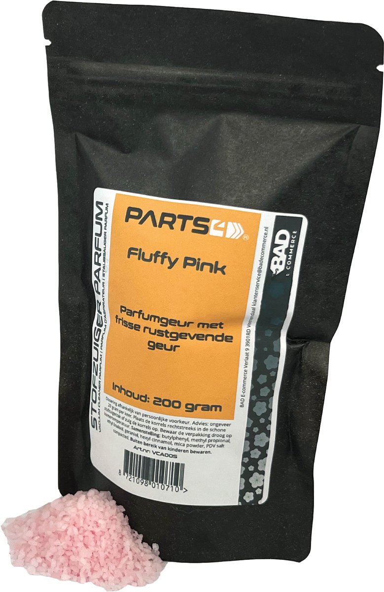 PARTS4® Stofzuiger parfum Fluffy Pink | 200 gram in hersluitbaar zakje | Verspreidt een aangename geur tijdens het stofzuigen