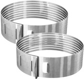 Set de 2 cercles à pâtisserie pour découper les gâteaux à plusieurs étages, 26 à 28 cm, Zenker Smart Pastry
