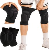 AUSYIWI Sport Kniebeschermer, Dansen Kniebeschermers Paar Elastische Kniebescherming Unisex Anti-Botsing Dikke Spons voor Sport Dans Yoga Jogging Volleybal Zwart AUSYIWI Sport Kniebeschermer, Dansen Kniebeschermers Paar Elastische Kniebescherming Unisex Anti-Botsing Dikke Spons voor Sport Dans Yoga Jogging Volleybal Zwart
