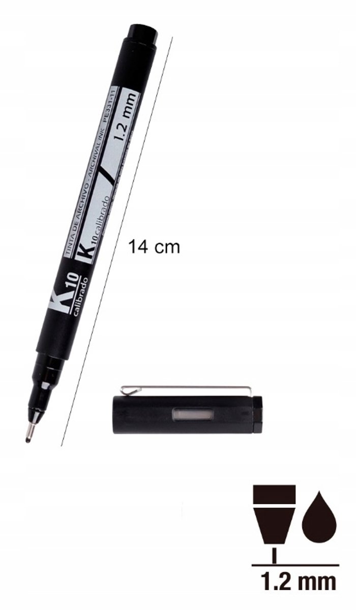 Zwarte Fineliner Pen 1,2 mm - Precisie voor Kantoor en Creativiteit