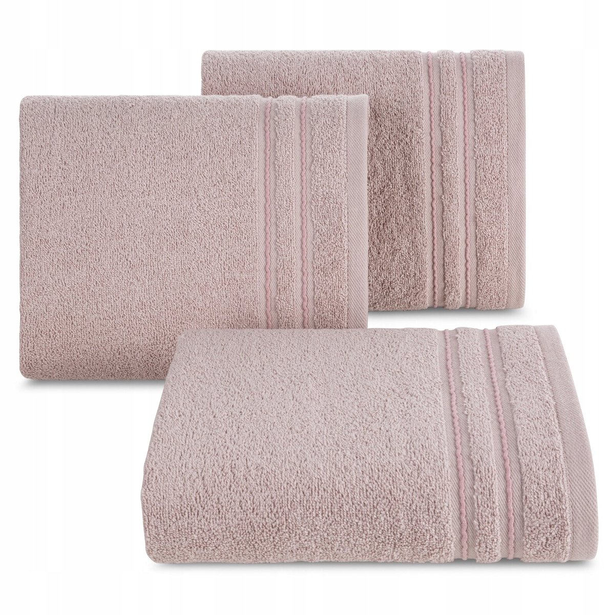 Luxe Katoenen Badhanddoek Poederroze 70x140 cm 500 GSM