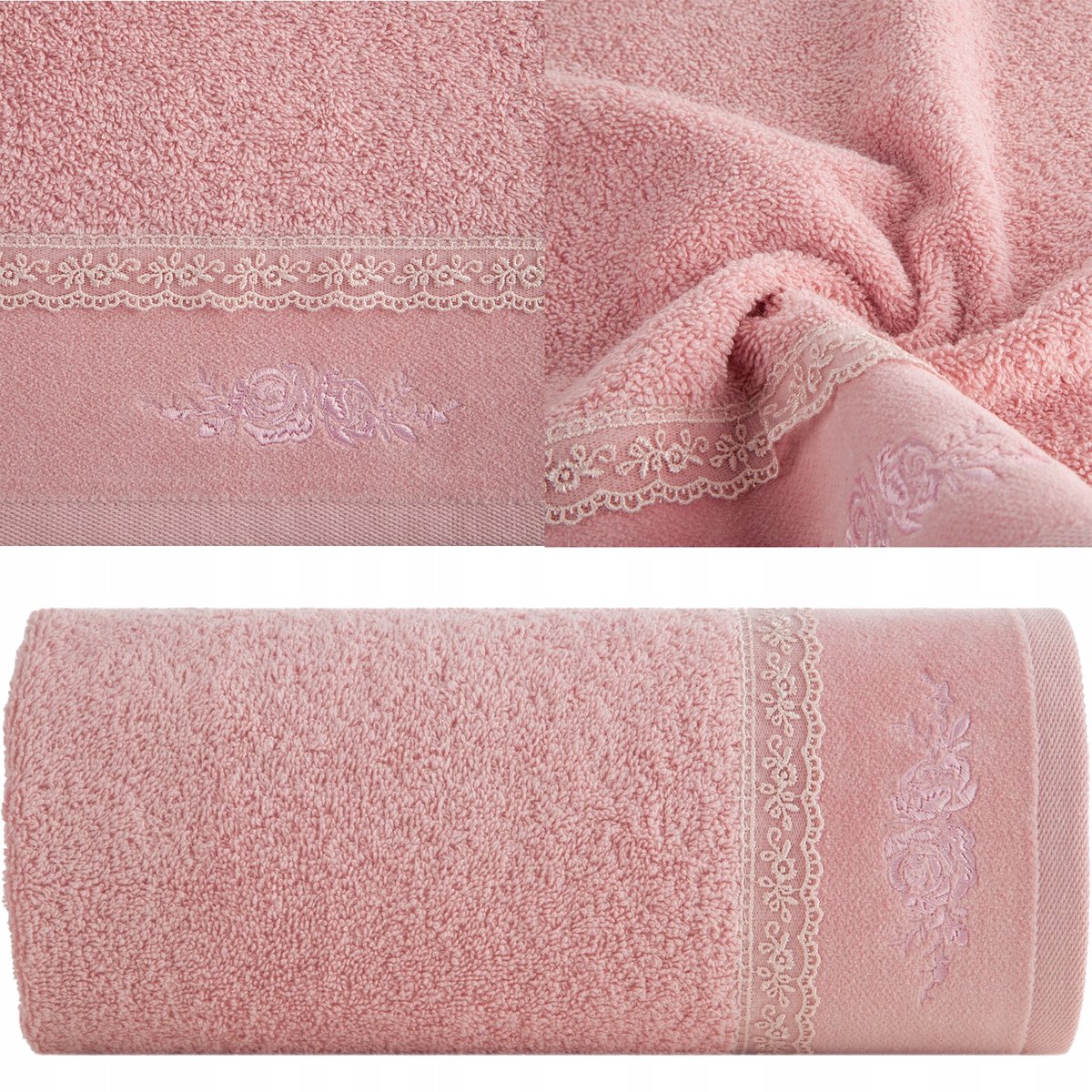 Zacht Katoenen Badhanddoek 50x90cm Roze - Ideale Cadeau