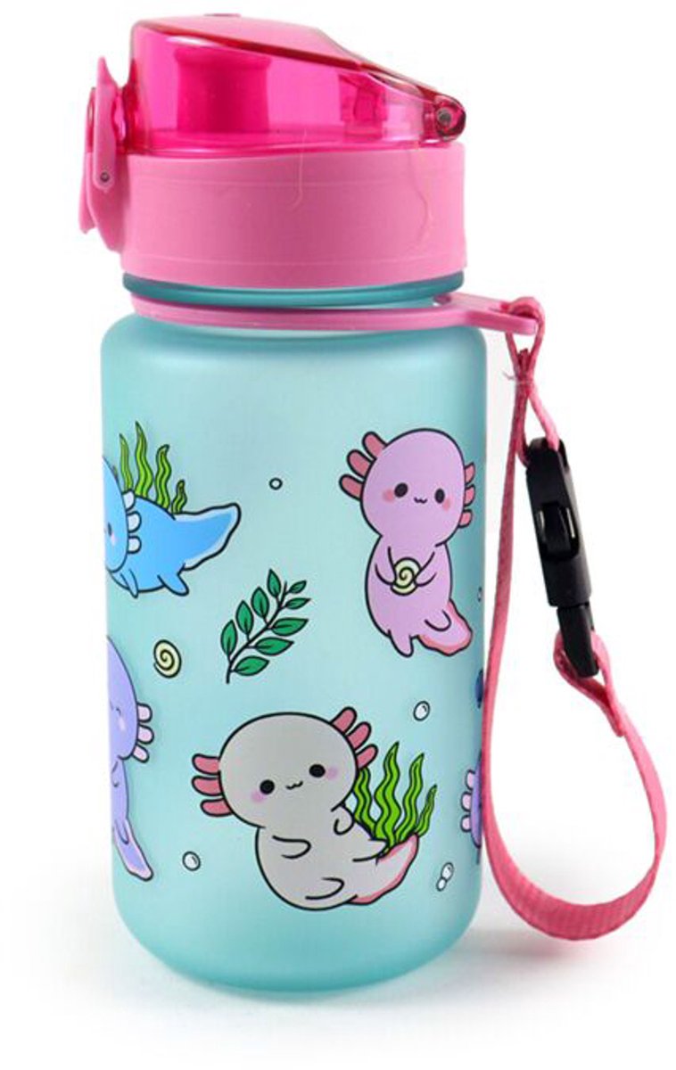 Adoramals Axolotl Bidon 350ml BPA-Vrij voor Kinderen