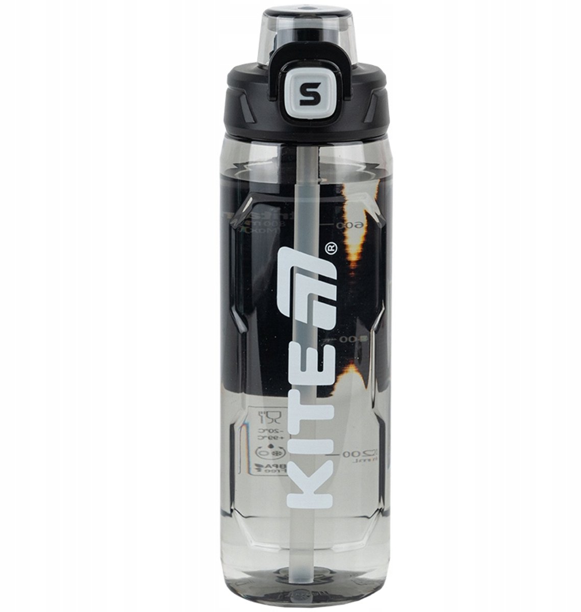 Kite Drinkfles 800ml Zwart - School & Sport Tritan BPA-vrij