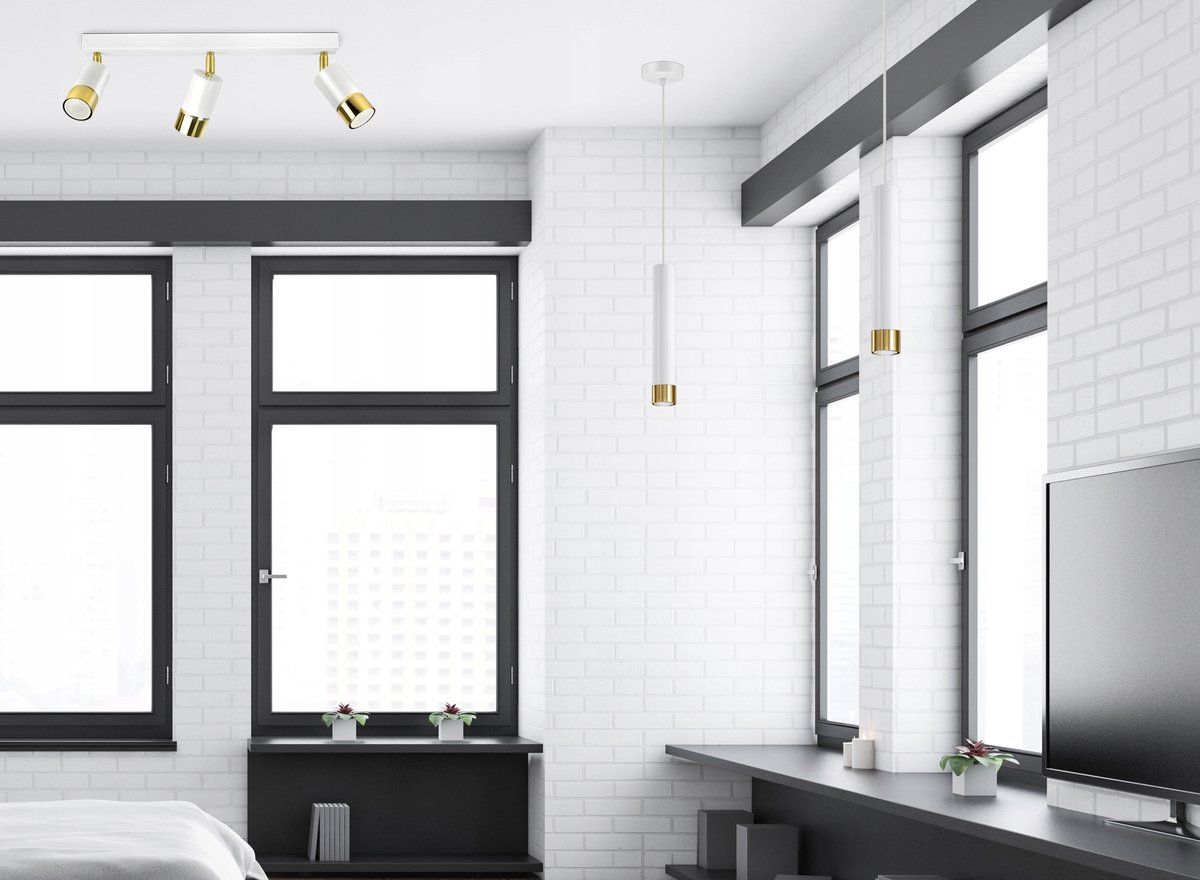 Moderne Plafondlamp Spot Wit Goud GU10 3x15W LED