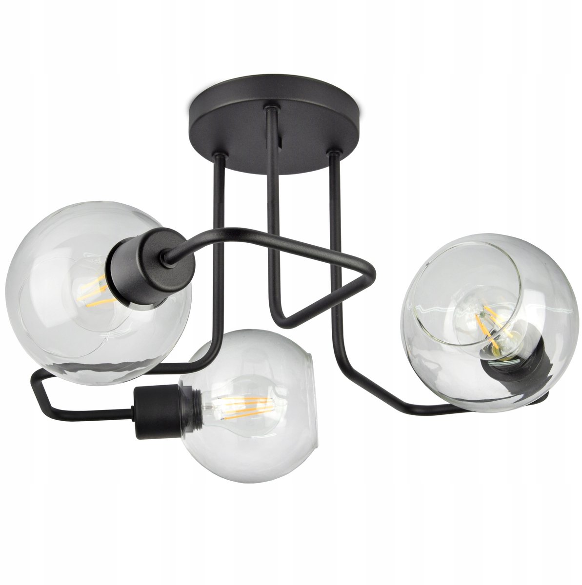 Moderne Glazen Plafondlamp Bol Edison LED Loft Stijl