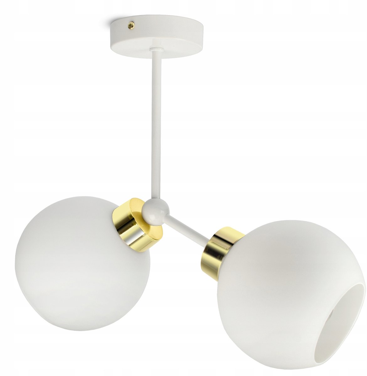 Moderne Witte Glazen plafondlamp - 2xE27